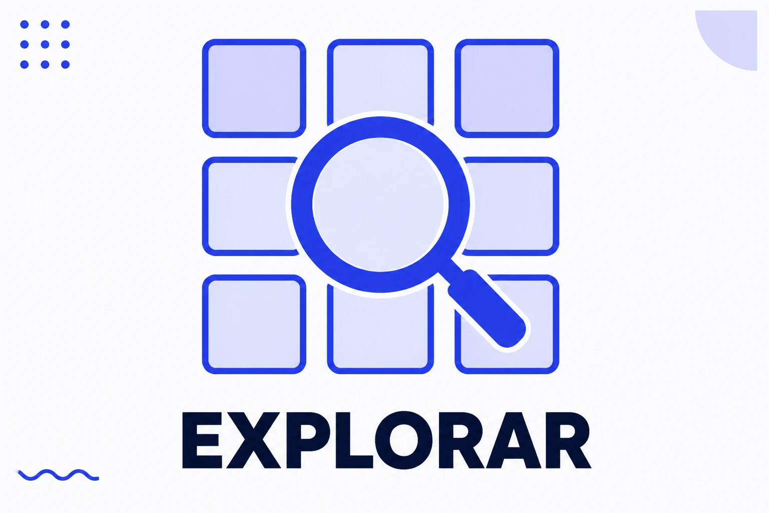 Ilustración de la cuadrícula de la pestaña Explorar de Instagram