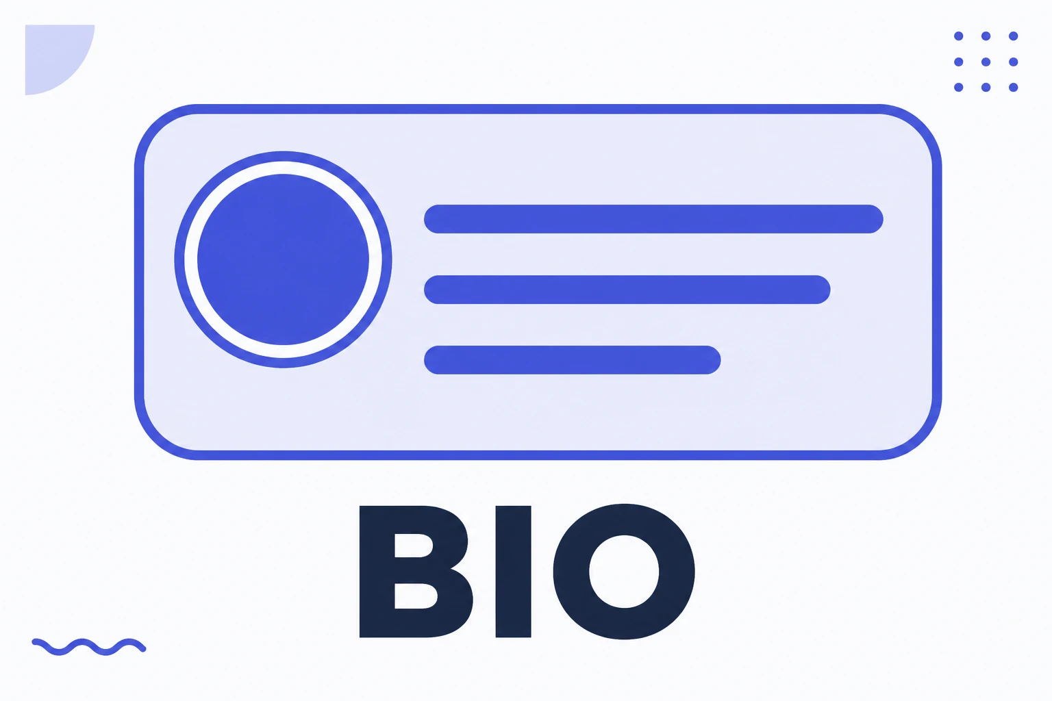 Illustration of an Instagram bio at the top of a profile