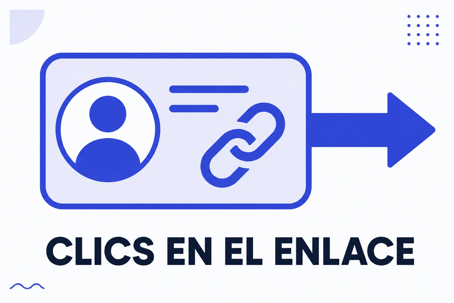 Ilustración de clics en el enlace, con un toque saliendo del perfil fuera de la aplicación