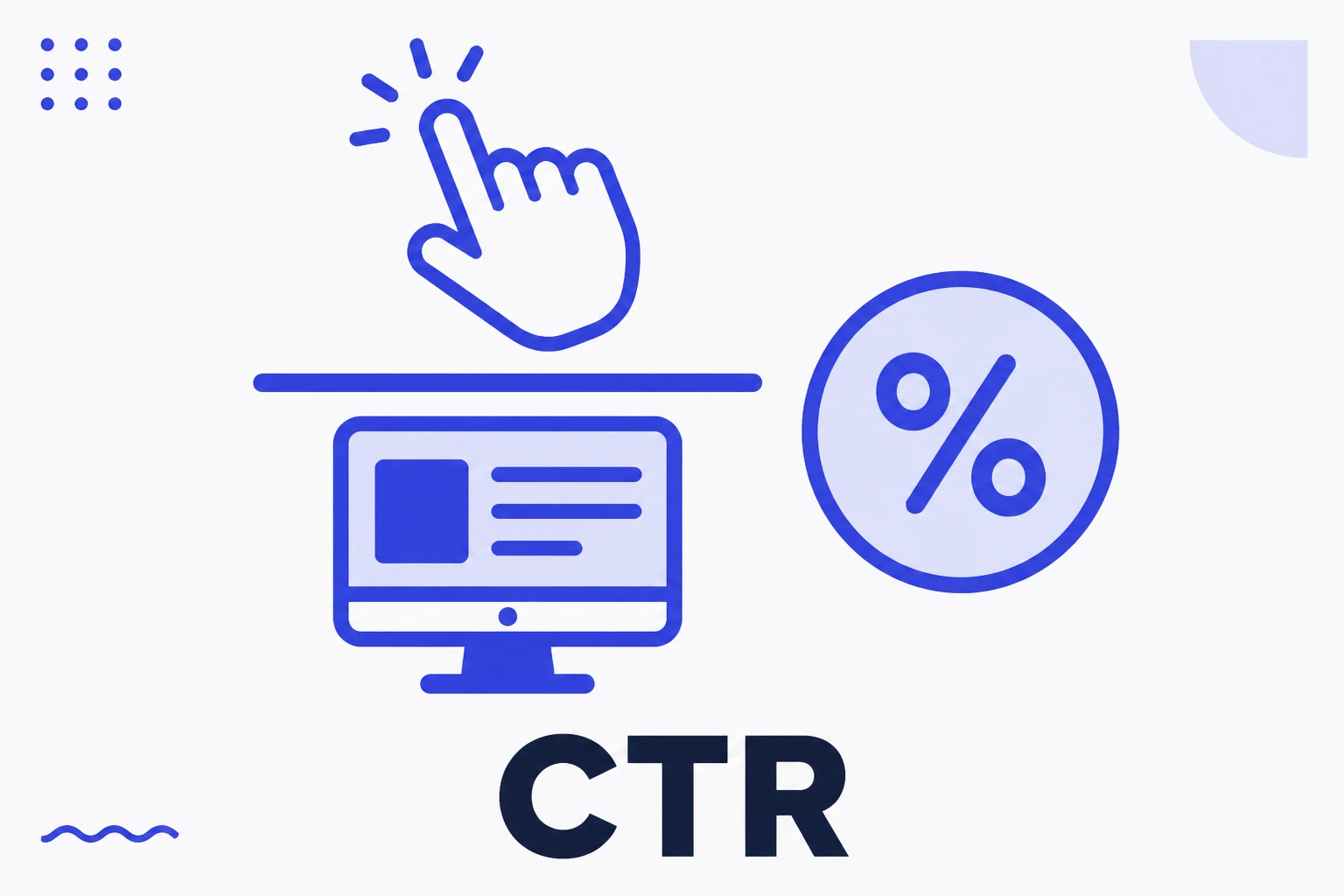 Ilustración del CTR, con clics sobre impresiones