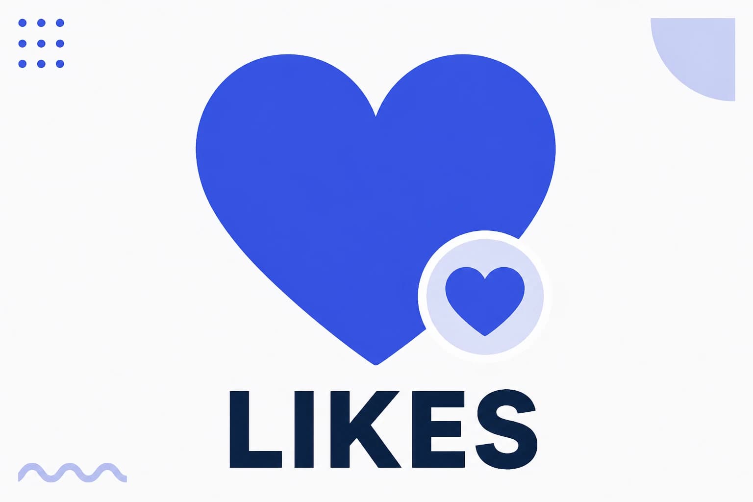 Illustration of Instagram likes, with the heart icon and the count