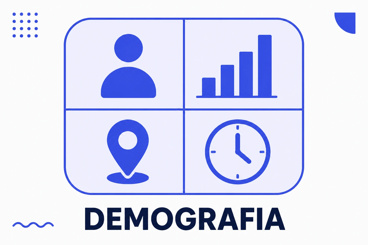 Ilustración de la demografía de la audiencia, con cortes de edad, género y ciudad