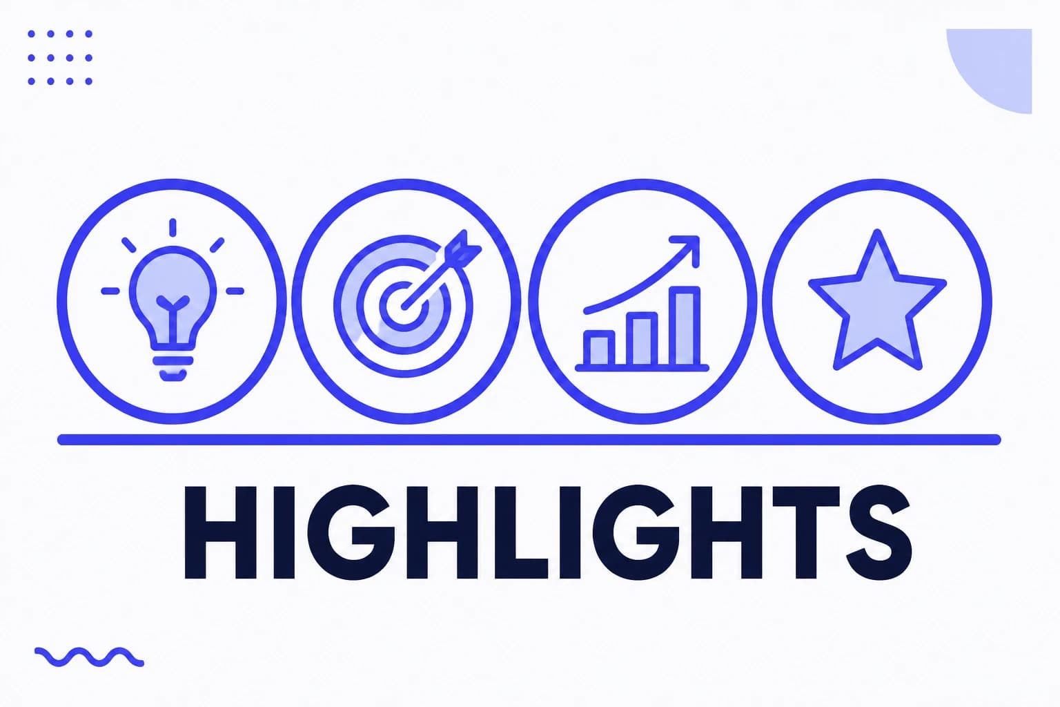 Illustration of Instagram highlights as circles at the top of a profile