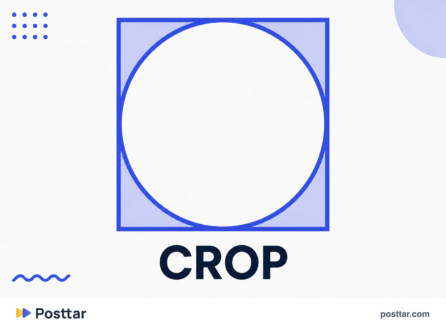 Infographic of the circular crop over the square image