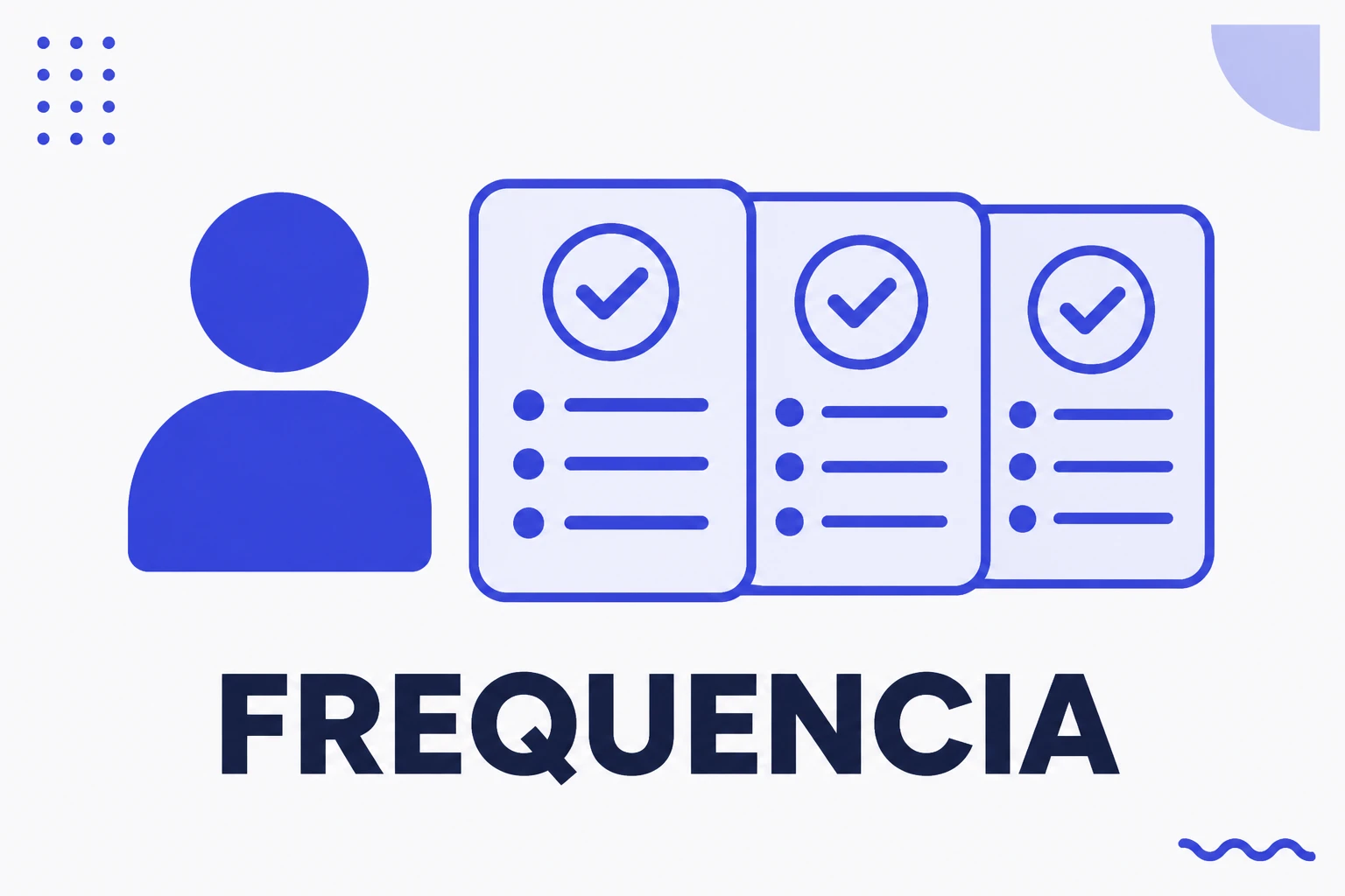 Ilustração de frequência, com a mesma pessoa vendo a publicação várias vezes