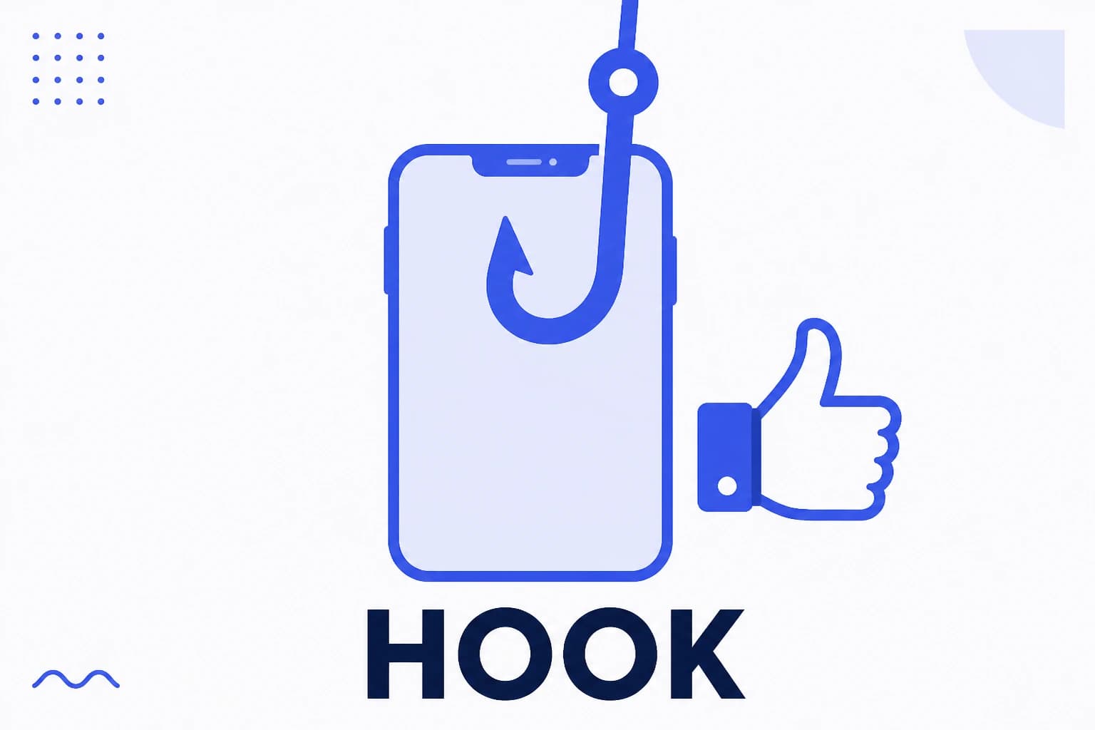 Illustration of a content hook holding attention in the first seconds