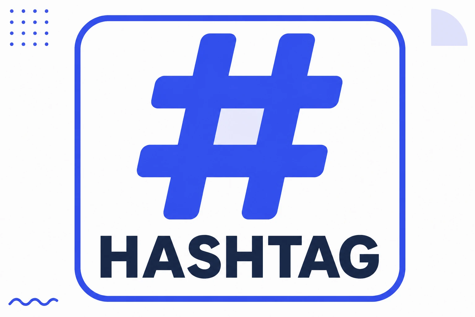 Ilustración de un hashtag como etiqueta clicable