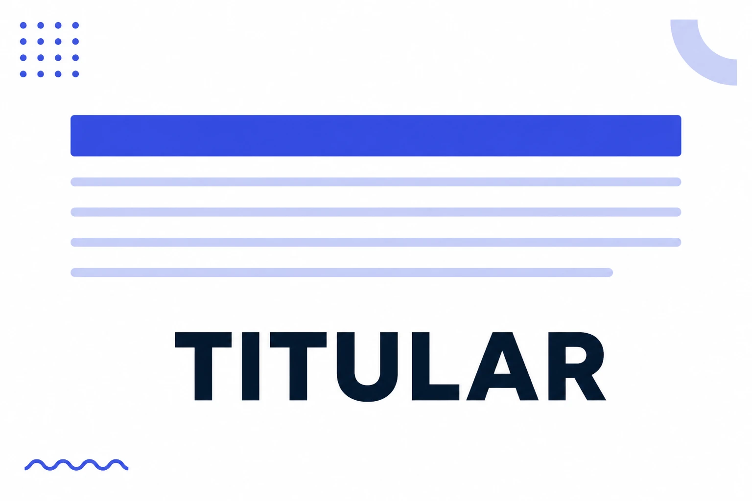 Ilustración de un headline destacado sobre un bloque de texto