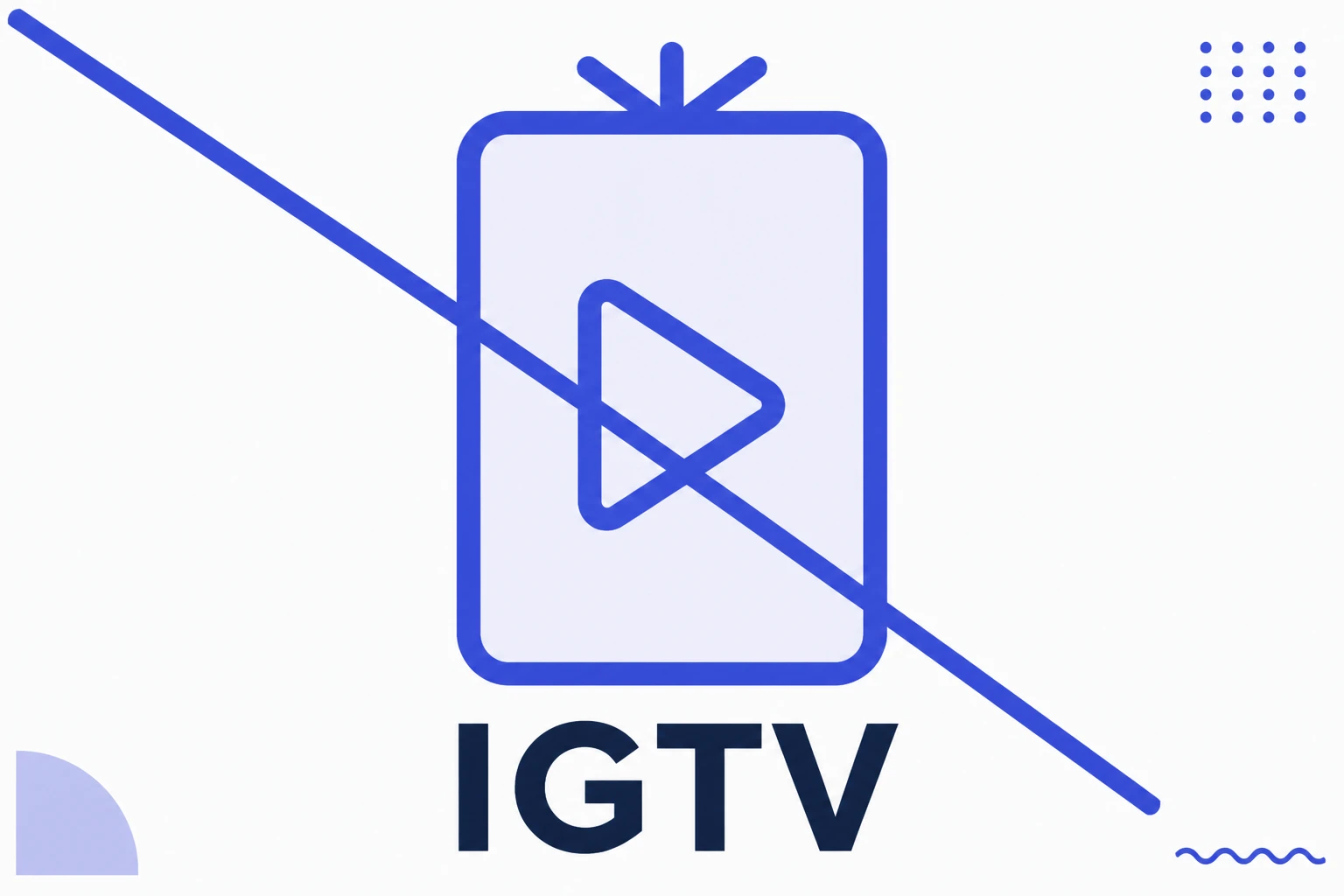 Ilustración de IGTV, el formato de vídeo vertical largo retirado