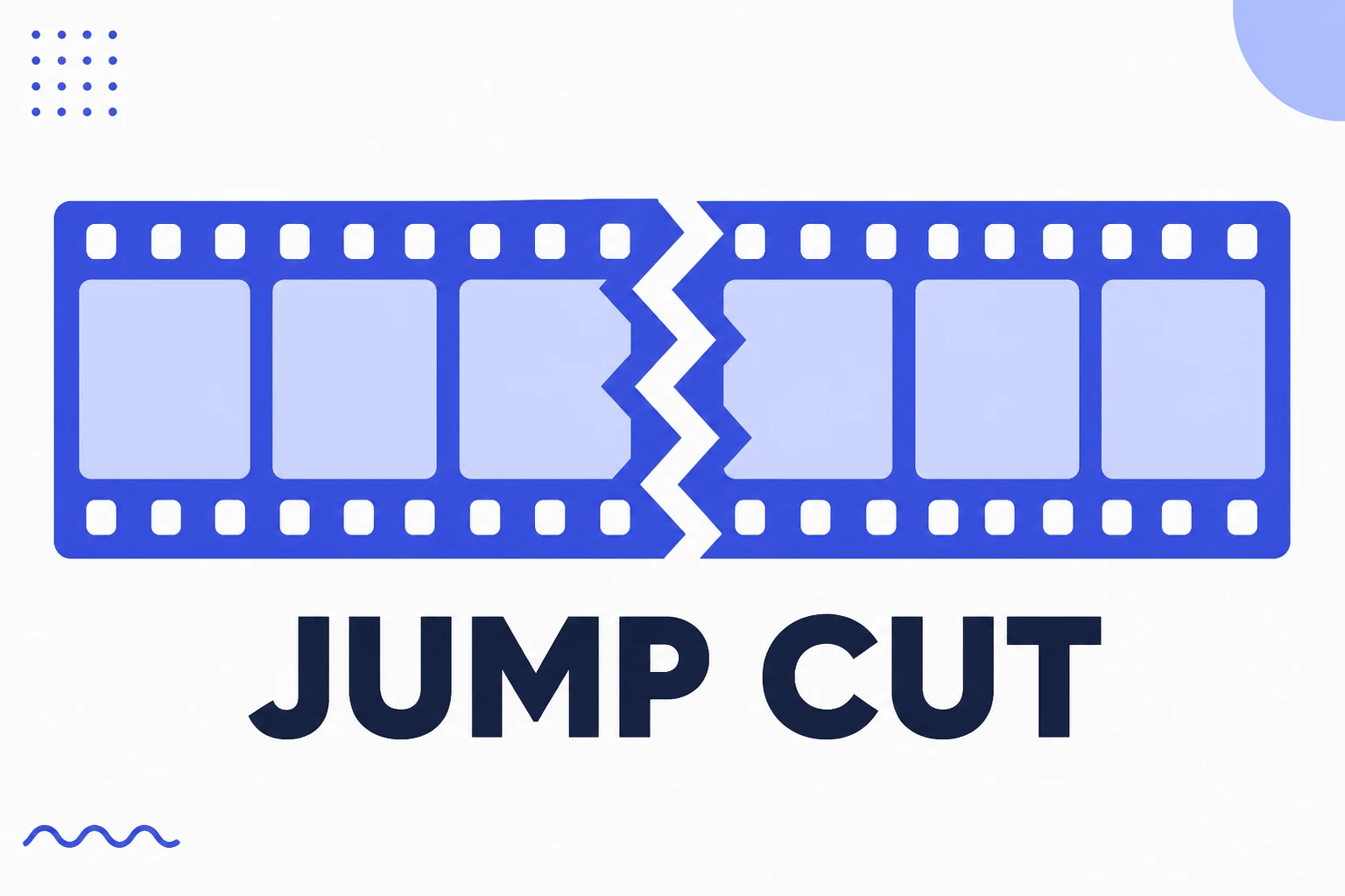 Ilustración de un jump cut con dos tramos empalmados