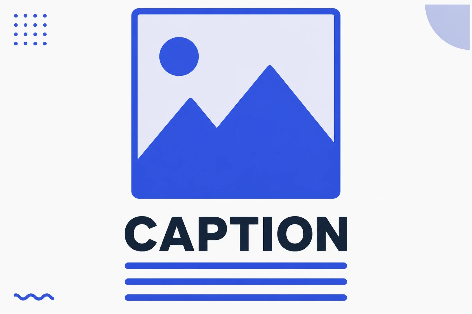 Illustration of an Instagram caption with lines of text