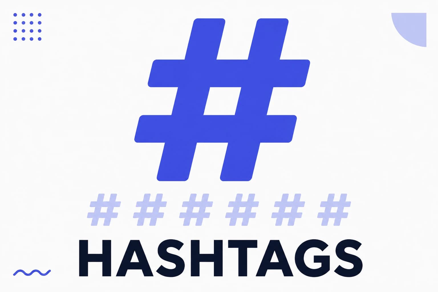 Ilustración del límite de hashtags de una publicación de Instagram