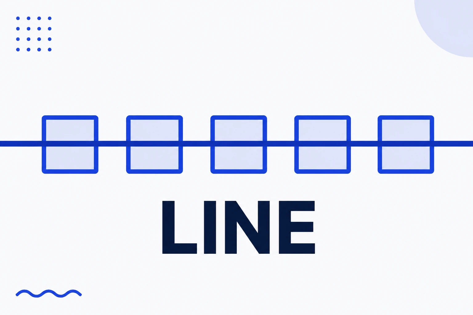 Illustration of an editorial line as an axis running through pieces