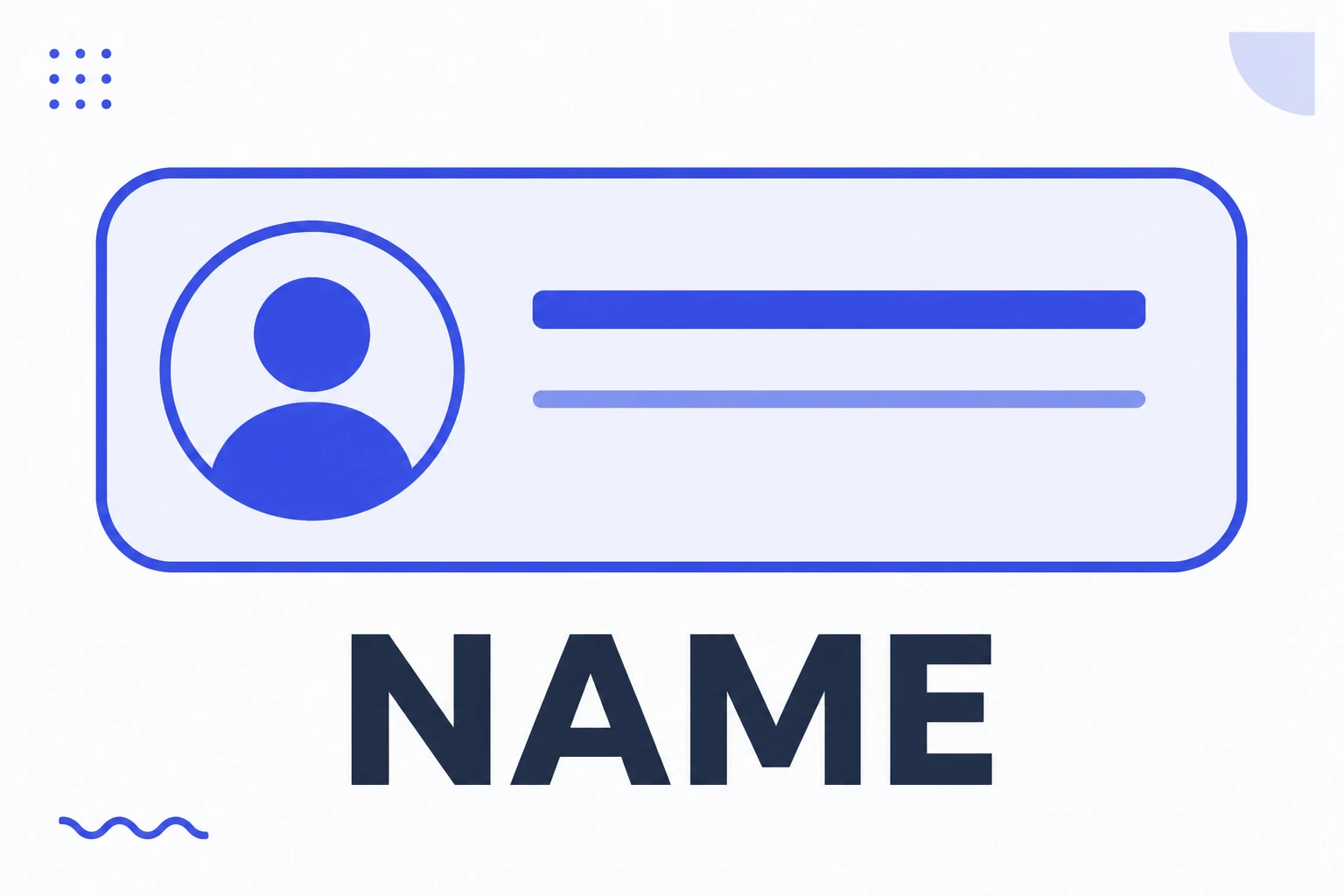 Illustration of the display name at the top of an Instagram profile