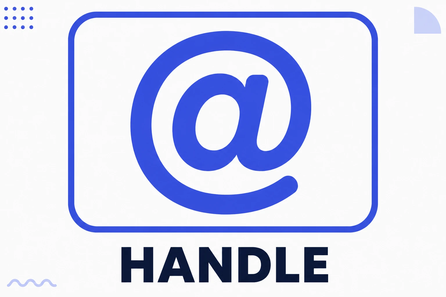 Illustration of an Instagram username with an at sign