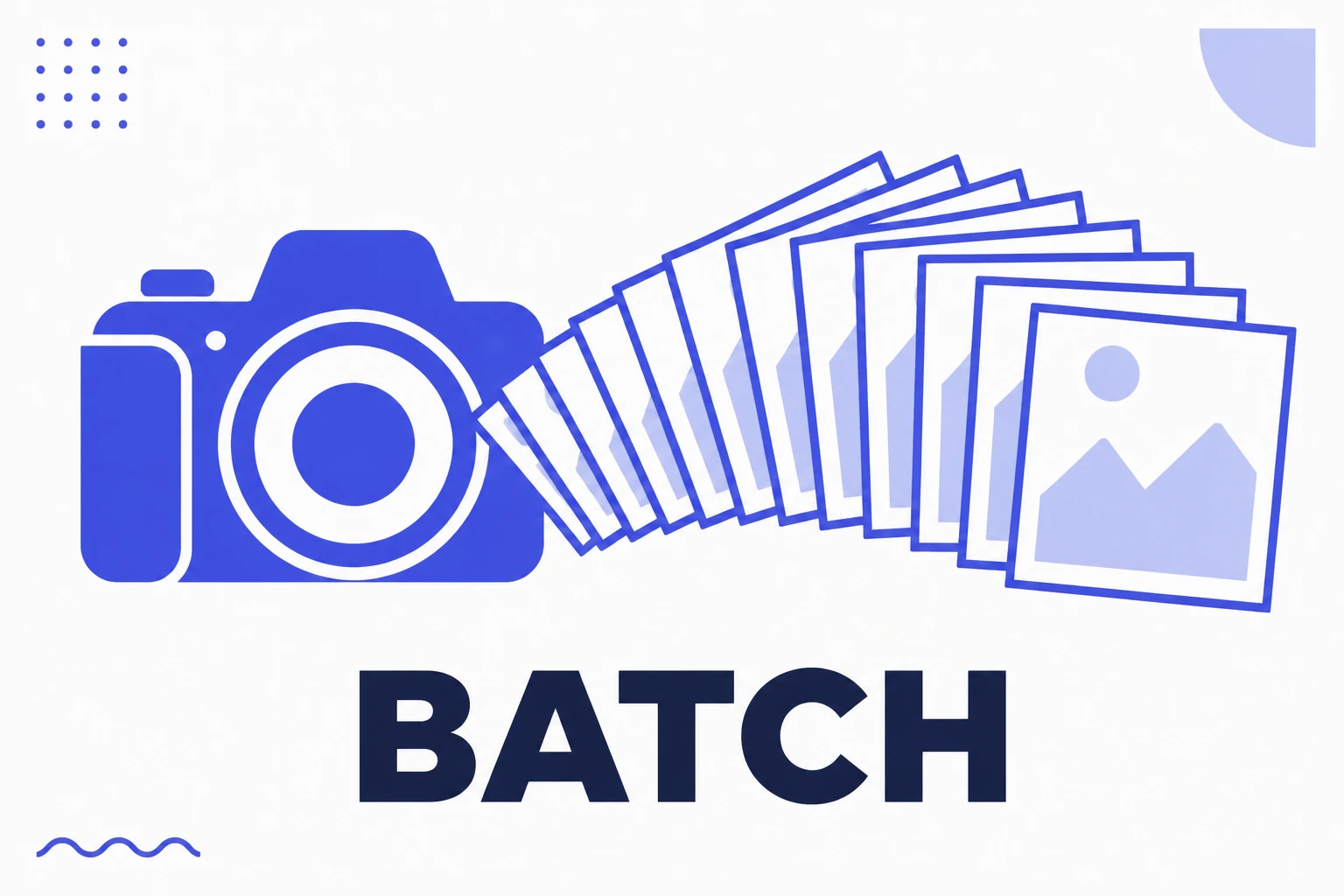 Illustration of batch production with several pieces in one session
