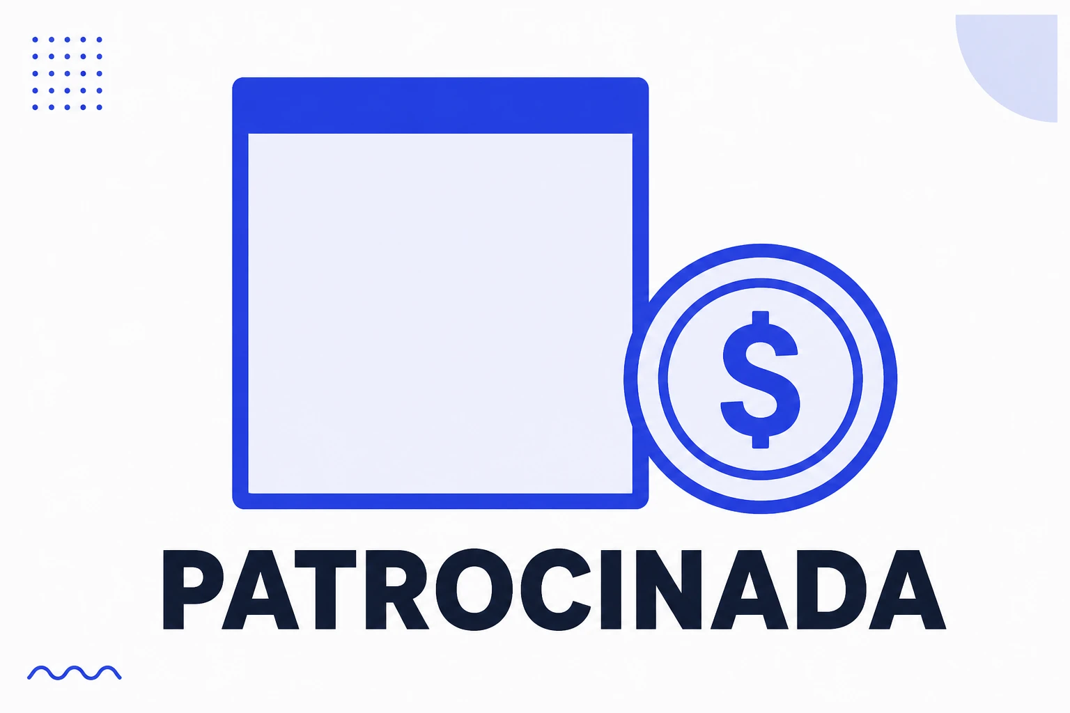 Ilustración de una publicación patrocinada con etiqueta de publicidad