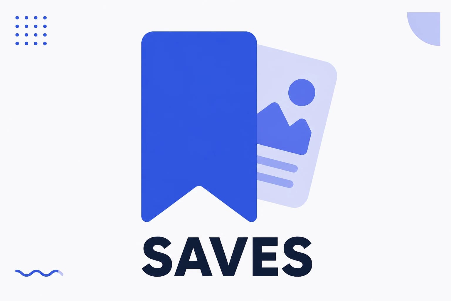 Illustration of a save, with a bookmark icon and a filed post