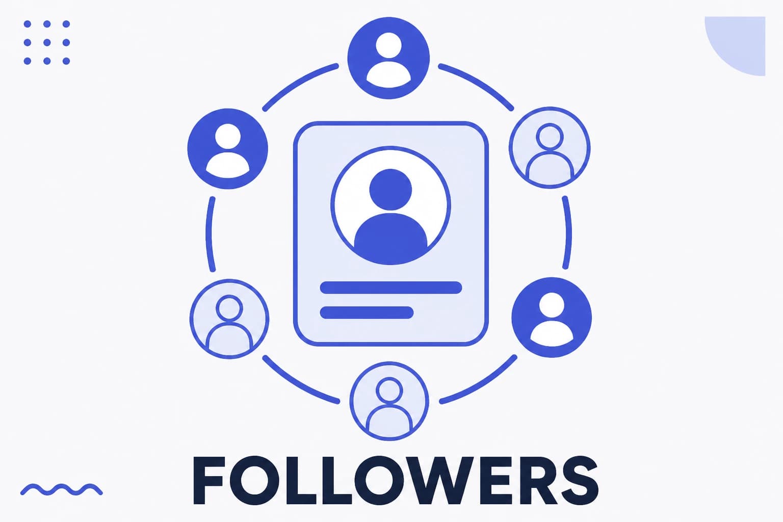Illustration of a follower base around a profile