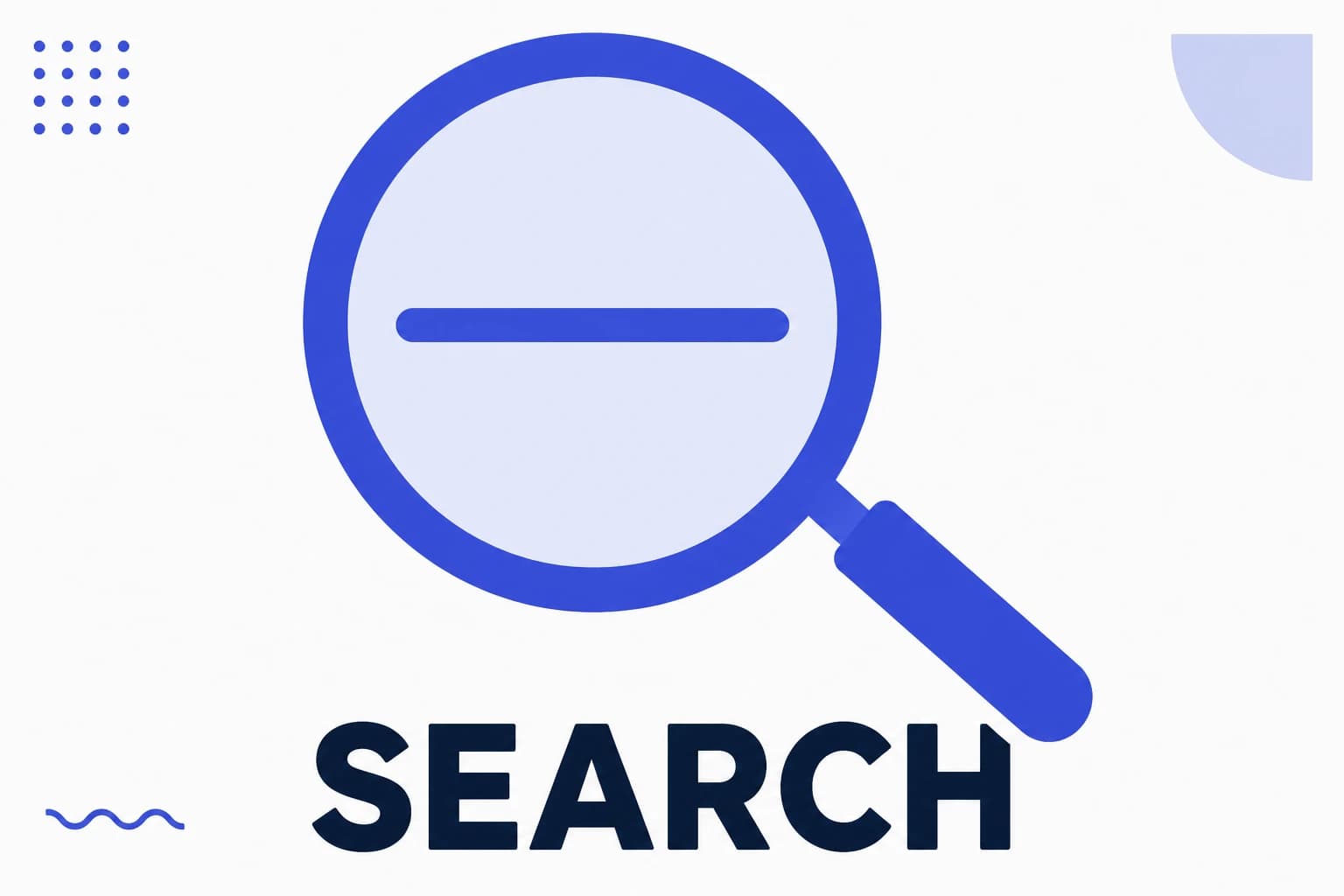 Illustration of search inside Instagram with a magnifying glass