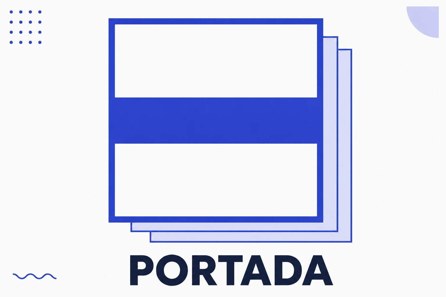 Ilustración de una diapositiva de apertura con título grande