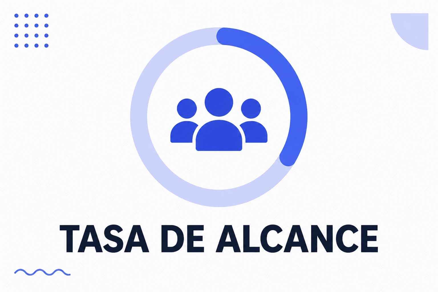 Ilustración de la tasa de alcance, con la porción de la base que vio el contenido