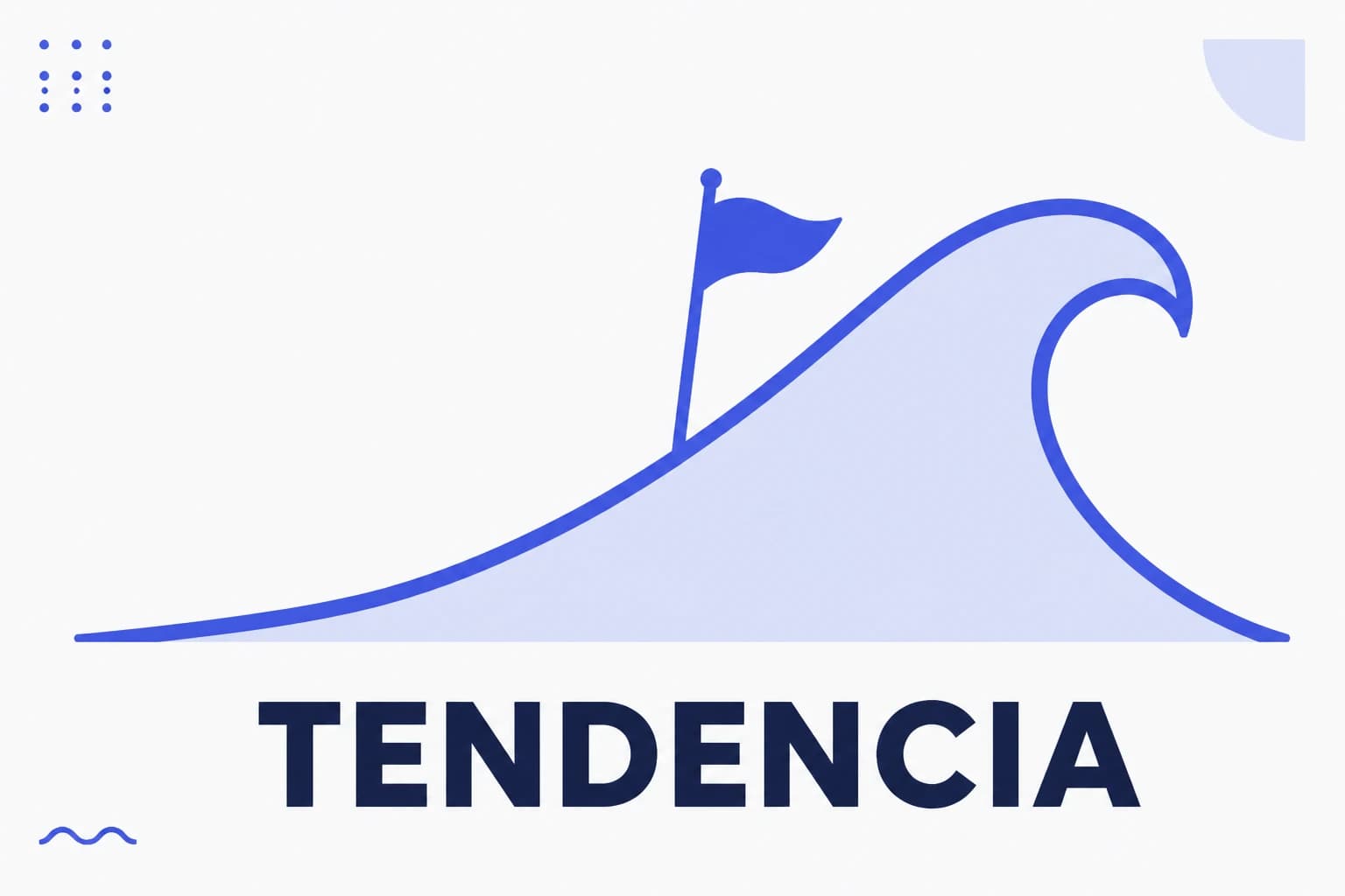Ilustración de trendjacking, con una marca subiéndose a una ola