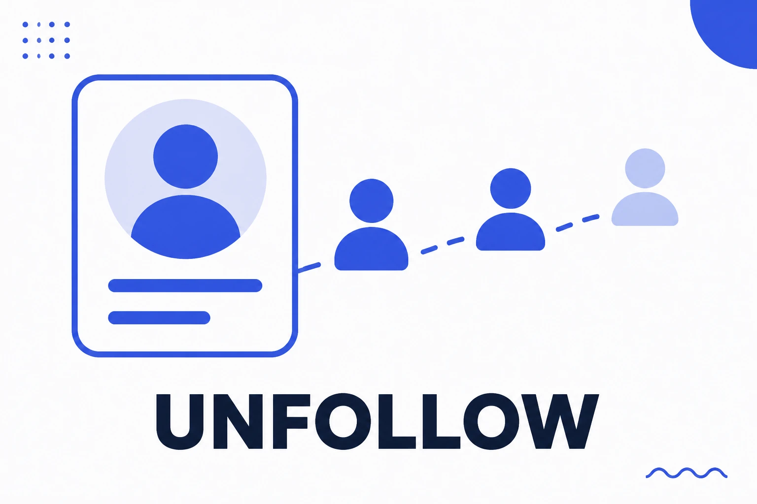 Illustration of follower loss, with accounts leaving a base