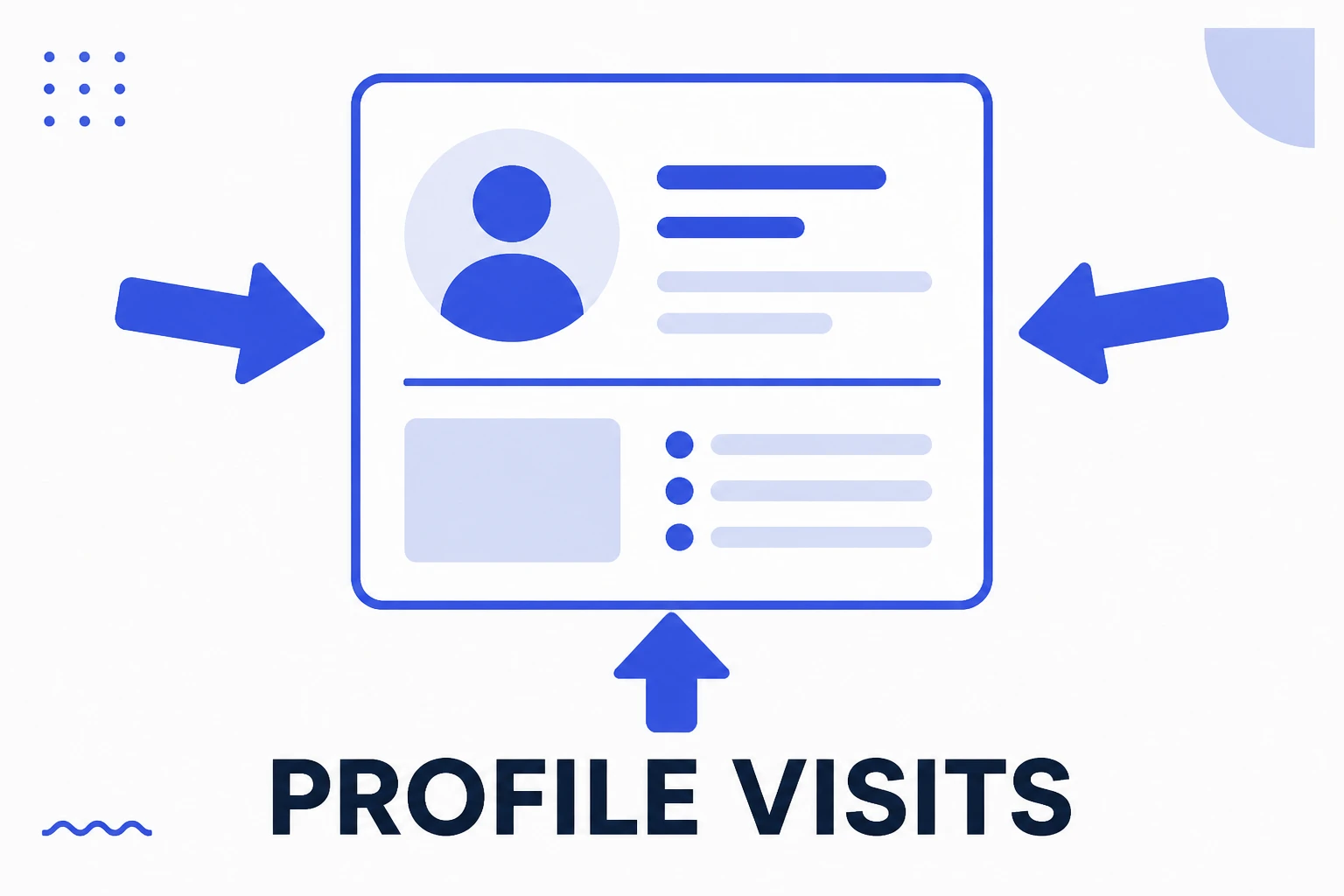 Illustration of profile visits, with people opening a profile page
