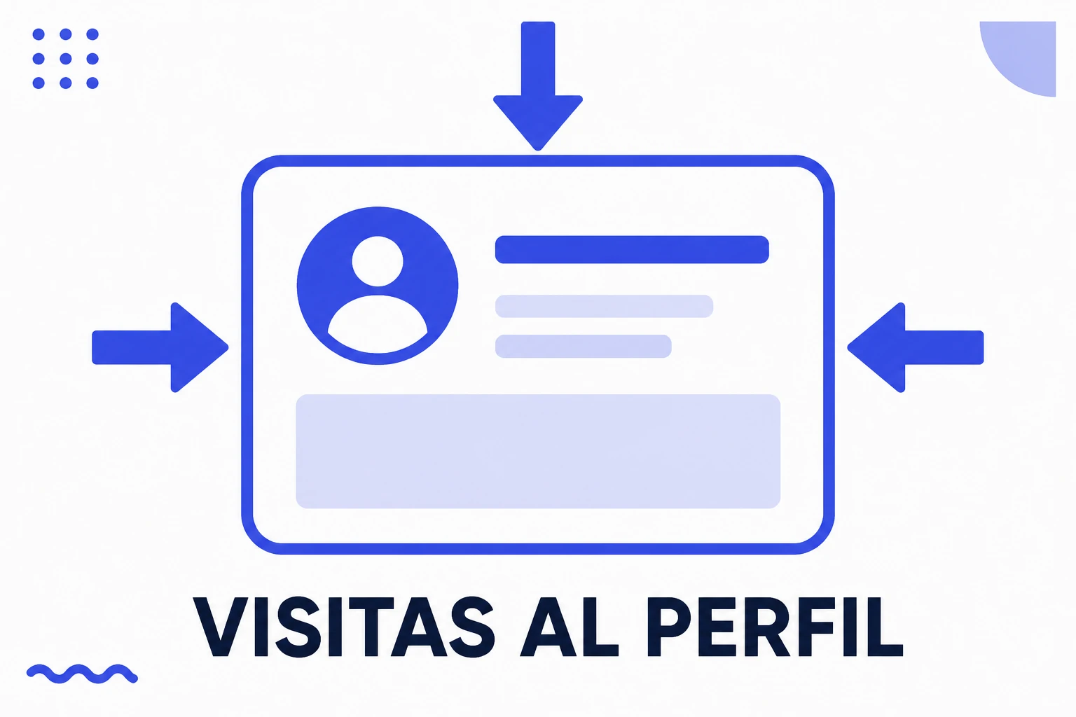Ilustración de visitas al perfil, con personas abriendo una página de perfil