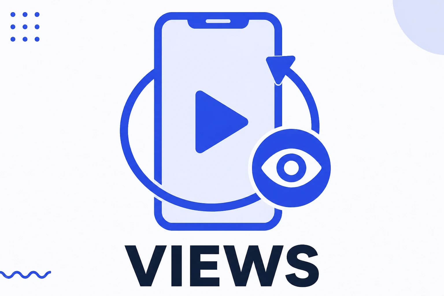 Illustration of Instagram views, showing plays of one video